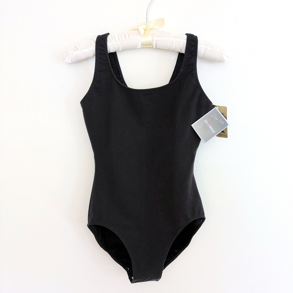 NEW So Danca Classic Tank Leotard V7094 Adult Medium Black Cotton Spandex Ballet